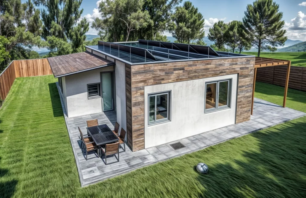 Vivienda autosuficiente parte trasera