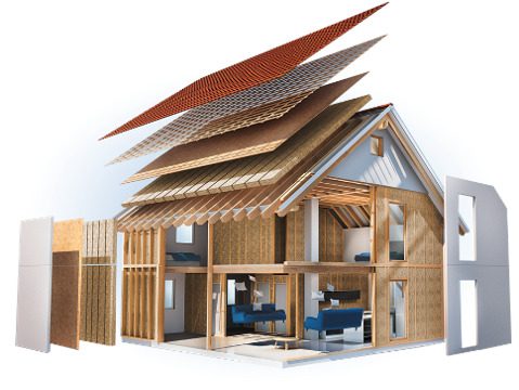 construcción prefabricada, eficiencia energética, casa de madera, entramado ligero de madera.